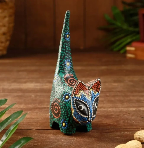 Подставка д/колец дизайн котёнок дерево 7*4*15см 5278074